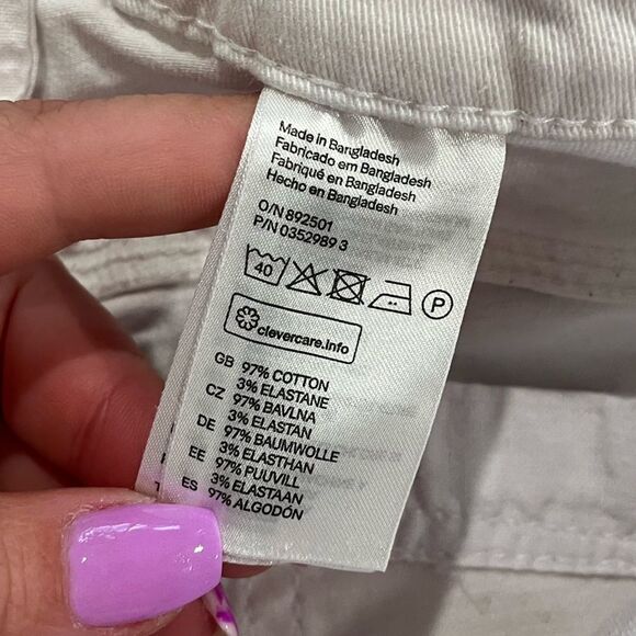L.O.G.G H&M White Mid-Rise Skinny Jeans Size 8 - Picture 8 of 11